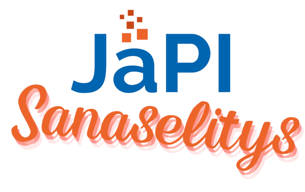 Jäpi logo sananselityskortin selkäpuolella.
